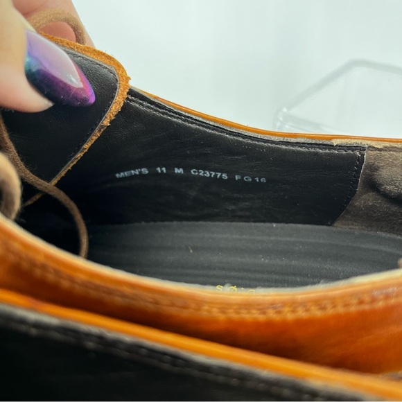 COLE HAAN JAY GRAND Wingtip Leather Oxford Shoes Size 11 M Classic Preppy Brown - Picture 6 of 9